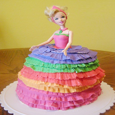 "Colourful Lady Cake DC7 -3kgs (Bangalore Exclusives) - Click here to View more details about this Product
